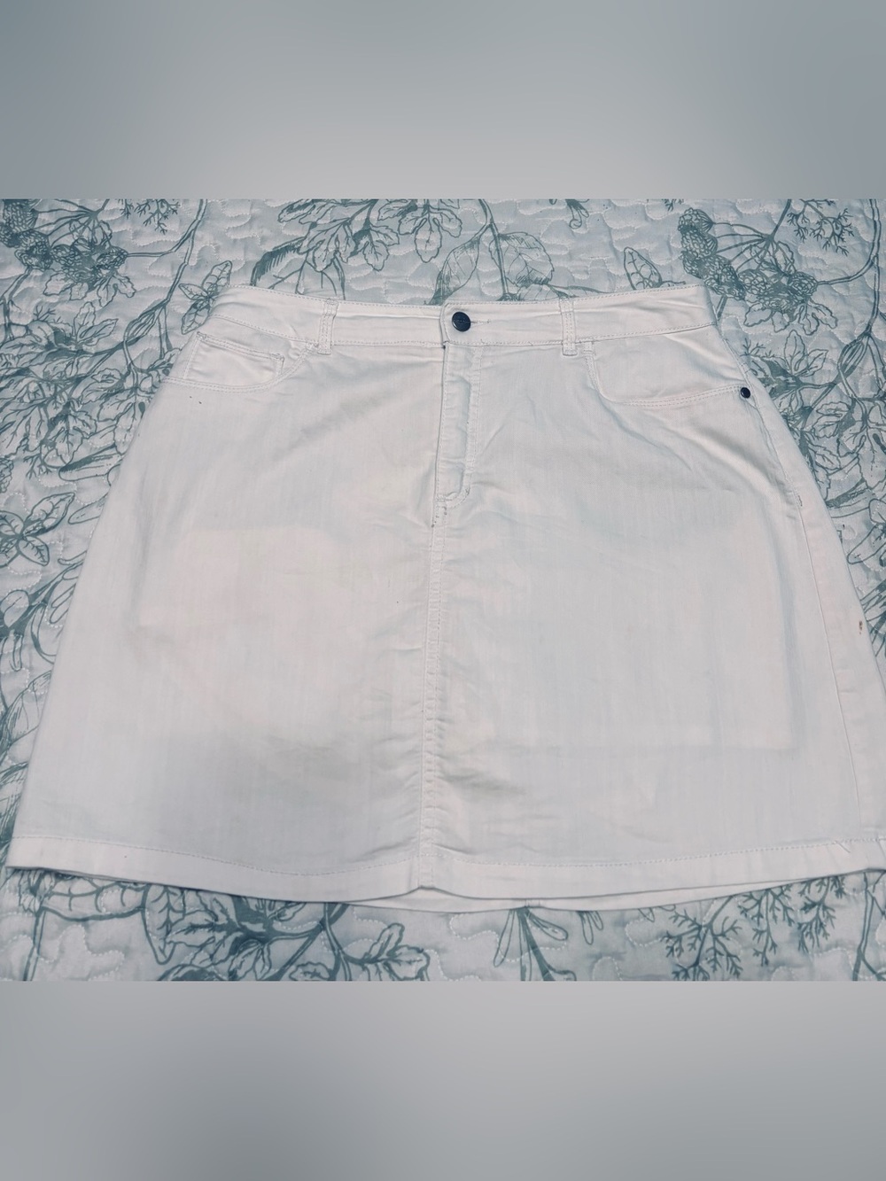 croft & barrow White Denim skort Skirt